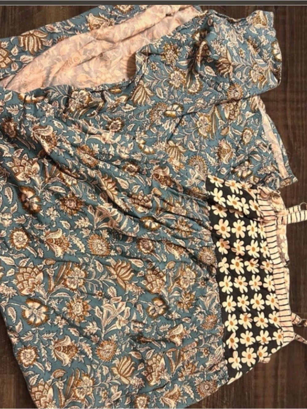 NATURAL LIFE Teal Floral Sundress with Daisy floral